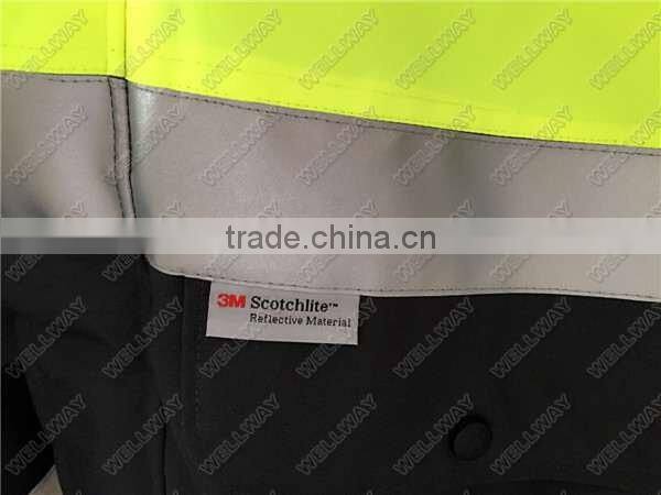 PU COATING UPF 50+ CUSTOMIZED HI VIS YELLOW WORK JACKET
