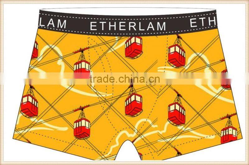 Red Cable CarDigtal Pirnt 88% Polyester 12% Spandex Custom Logo With Factory Prices Man Boxers