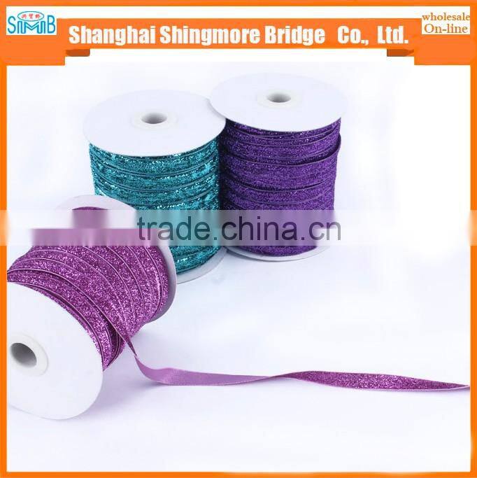 Textile factory direct wholesale lurex metallic satin ribbon for garment accessories, gift craft packing and decoration