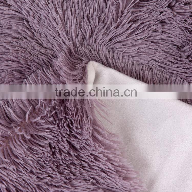 fashion pattern pv long pile fake fur throw micromink blanket