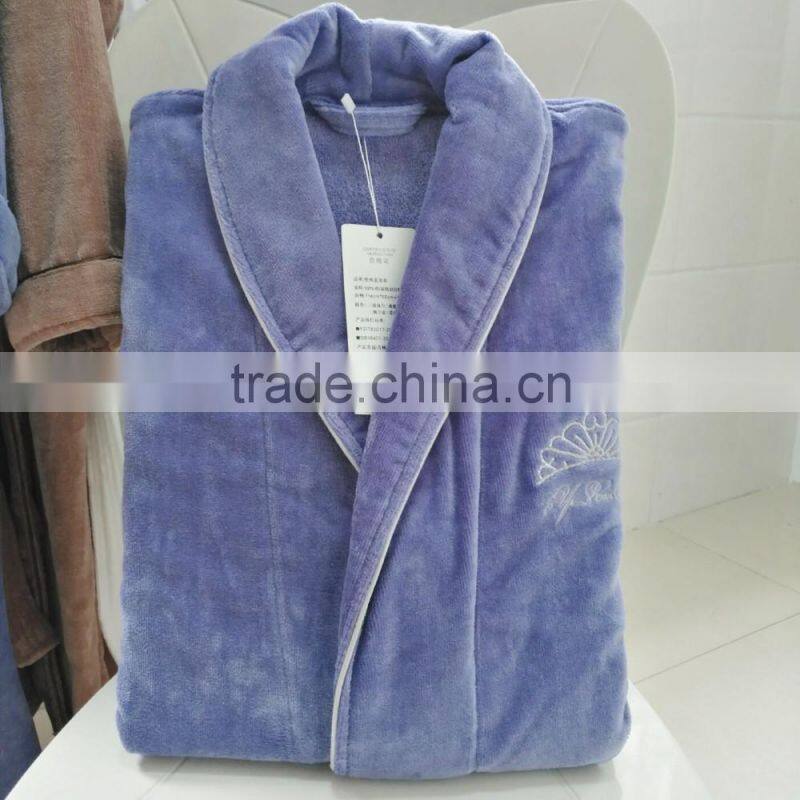Plain dyed custom 100 cotton robe lightweight