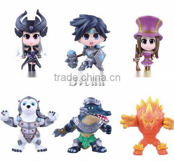 SV-LOL013 Popular game League of Legends action figures PVC doll figure set 6pcsLOL Q version figures