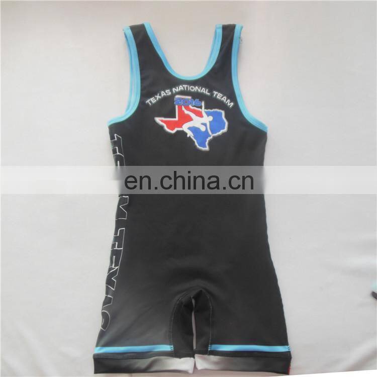 china manufacture high quality sublimated youth wrestling singlet
