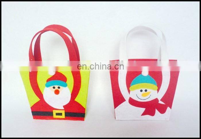 Snowman shaped felt Christmas gift basket,christmas gift bag