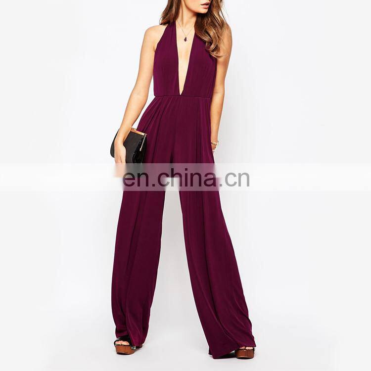 Glamorous Halter Neck Slinky Jumpsuit For Women 2015