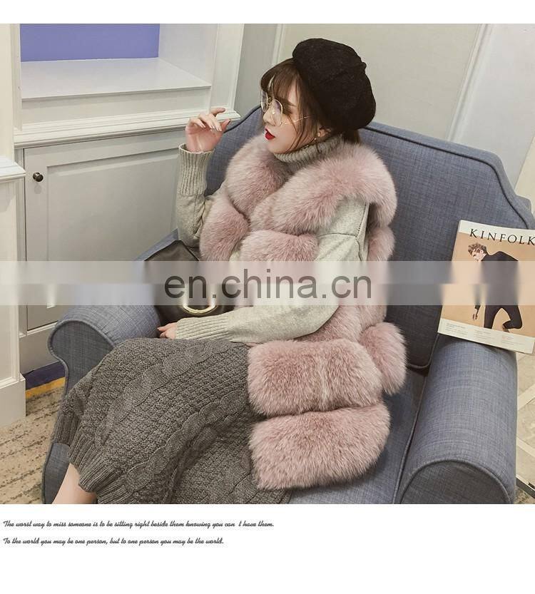 2016 Top Quality Wholesale Real Fur Vest Natural Fox Fur White Vest
