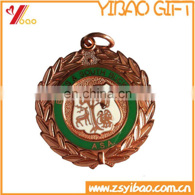 Competition custom award metal running sports medal with ribbon