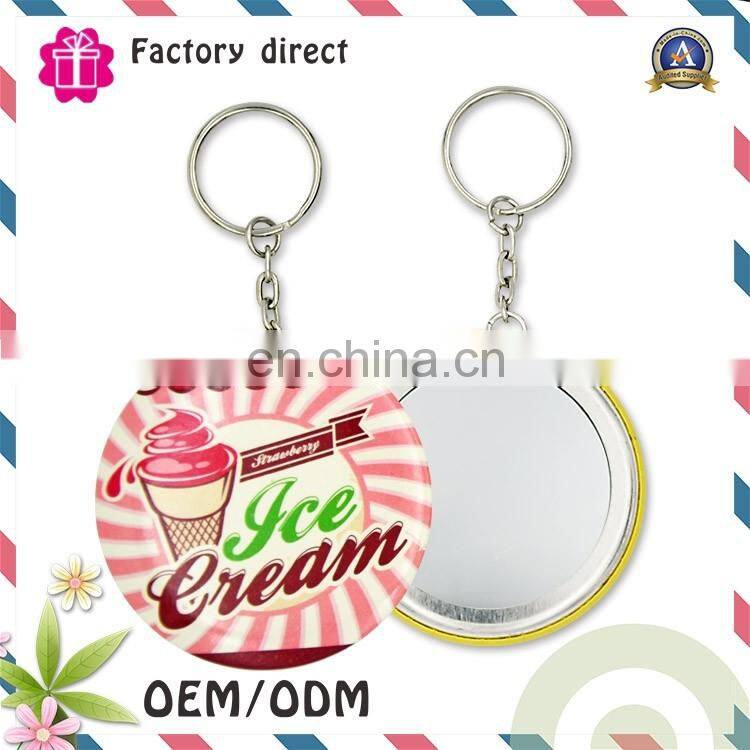 Attractive Metal Charms tinplate Key Chain for travelling Souvenirs