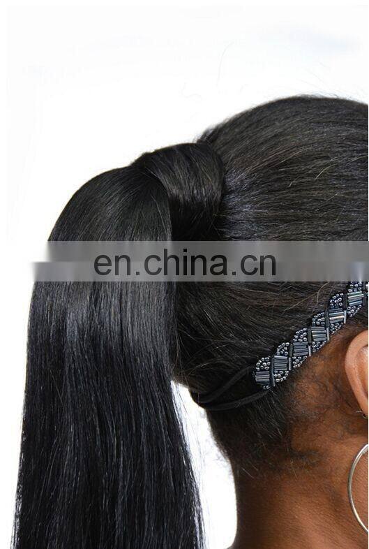 Professional Excellent Quality Brazilian Curly Afro Kinky Straight Hair Drawstring Ponytail For Black Women