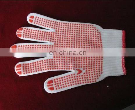 cotton gloves with high quality bleach white cotton gloves safety cotton white work gloves
