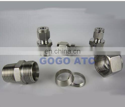 High quality quick coupler ZG 3/4'' male thread O.D 6 8 10 12 14 16 18 mm hard tube stainless steel straight connectors fittings