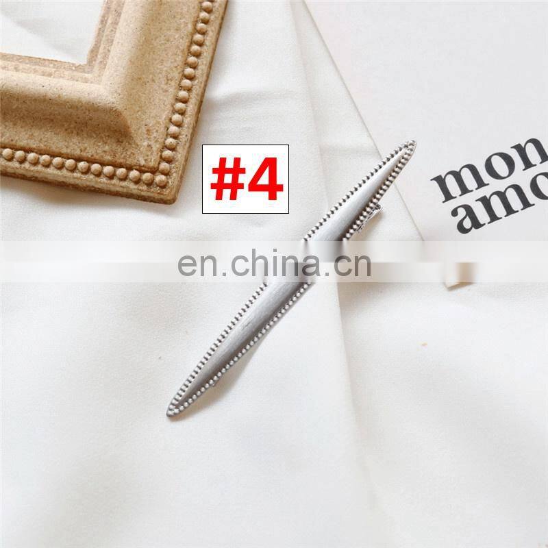 Vintage Hair Clips Female Girl metal Barrettes Love Heart Leaf design hairpins 6styles