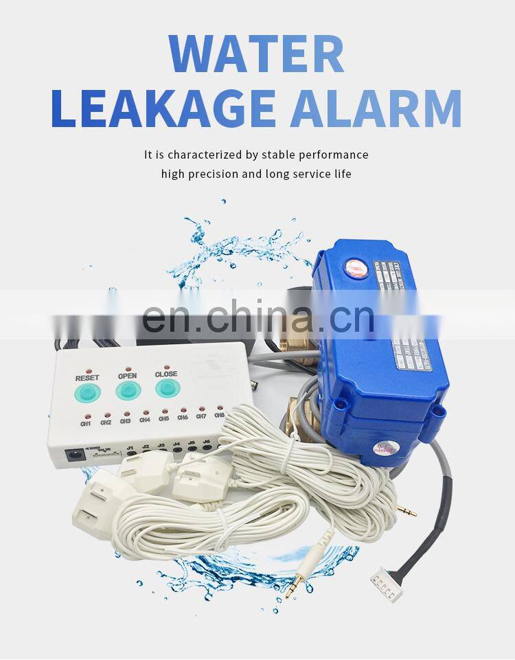 water leak detection valve with sensor and controller for smart home