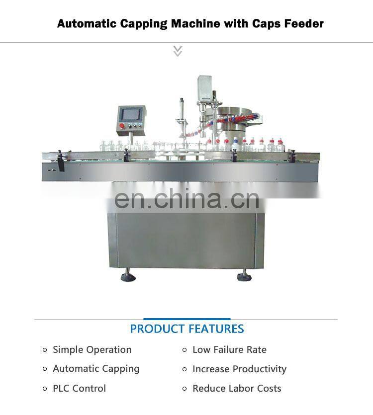 Double head 40-120b/min Screw caps Capping Machine with Caps Feeder