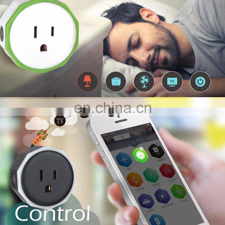 CE.FCC.ROHS Smart US Plug WiFi Outlet Works With Alexa Remote Control Socket Smartphone APP