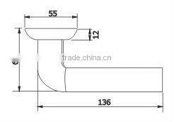 ZH004:Zinc Alloy Lever Door Handle with Escutcheon