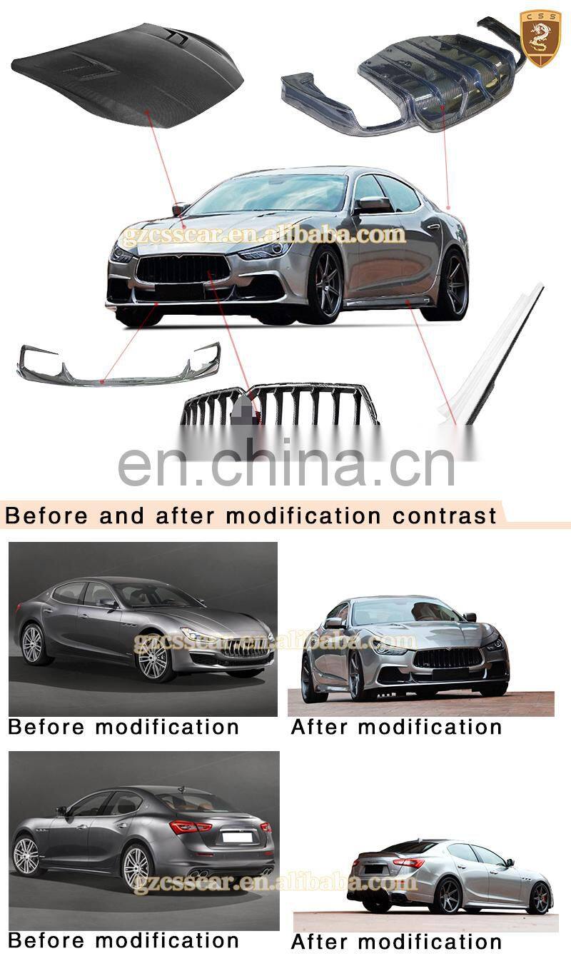 Top quality aspe style body kit for maserati ghibli in cf