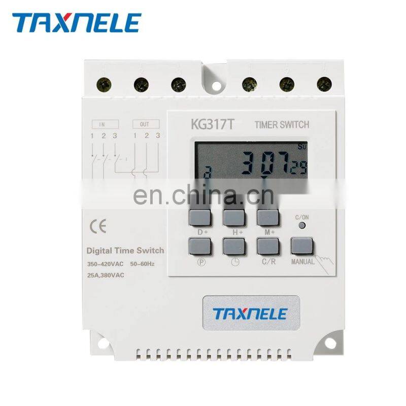 KG317T 380V / 25A / 16A three 3 phase timer Three-phase motor timing control switch 16 times on / off timer switch