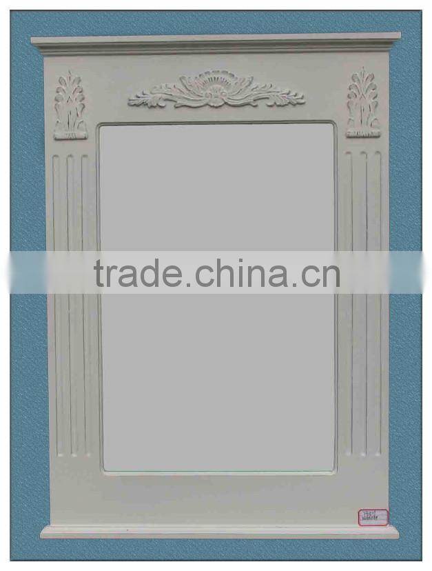 white painted wooden framed mirror / decorative mirror / wooden MDF wall mirror
