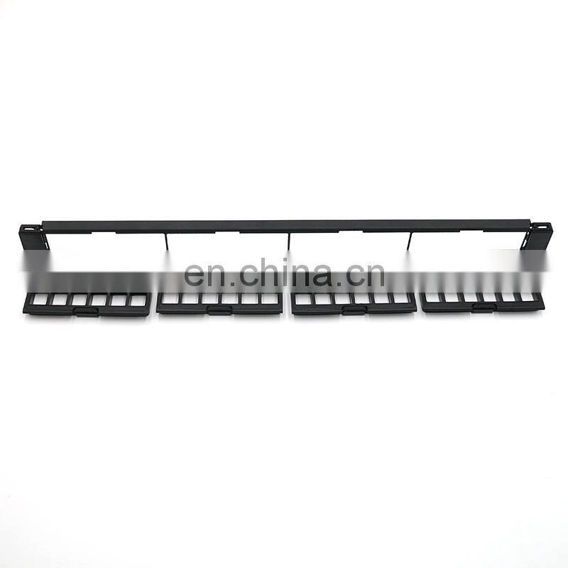 MT-4212 New product Detachable 1U 24port 19 Inch Blank Patch Panel With Cable Manger