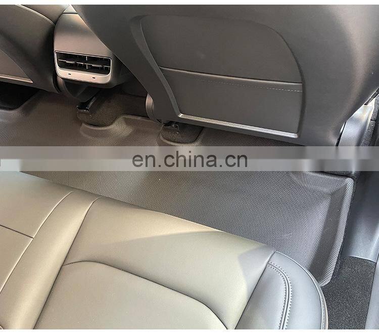 2021 style 3D floor mats for tesla model y car parts easy to wash