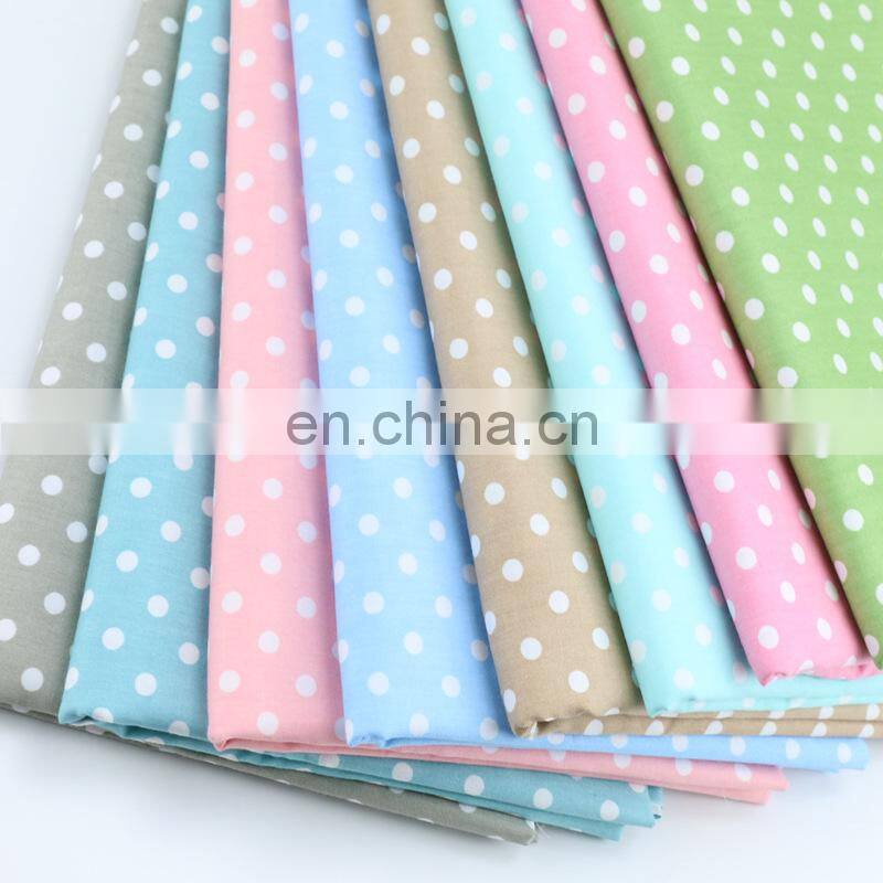 6mm aquamarine dot cotton printed polka dot fabric wholesale children's bag fabric edge pure cotton fabric