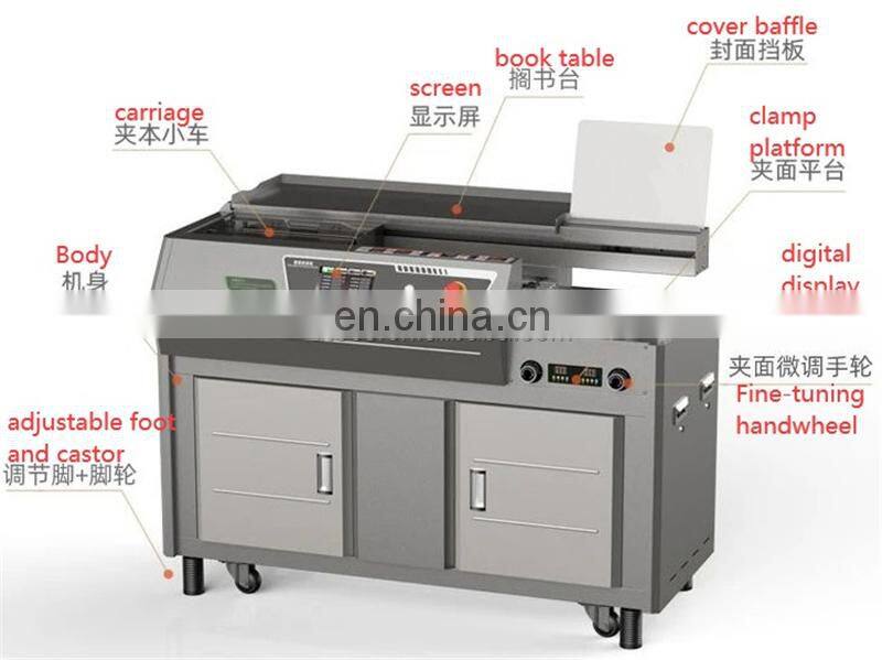 UK8 a3 440mm variable frequency speed Hot thermal book cover gluing machine, cardboard notebook binding machine