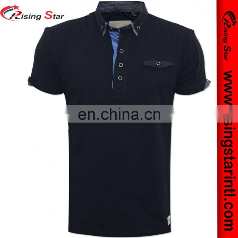 Wholesale Custom Design High Quality Plain Mens Golf Lapel Polo Shirt for Sports Men Casual Smart Embroidered