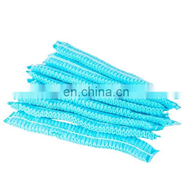 Disposable Non Woven PP Head Hair Cover Strip Mob Clip Surgical Doctor Nurse Bouffant Cap gorro oruga
