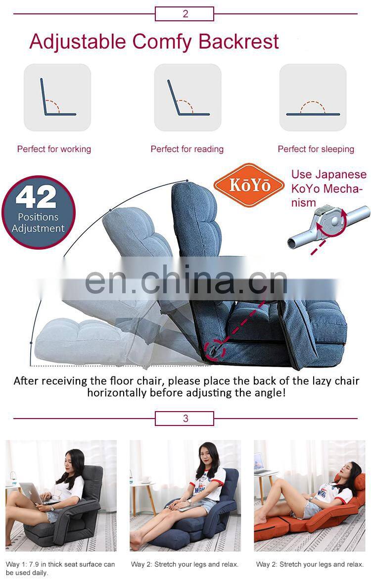Living Room Available Sofa Chair Adjustable Backrest Angle Sofa Chair with Armrest