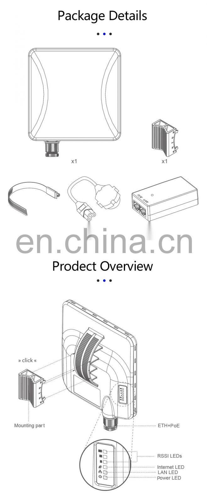 ALLINGE DRD088 5G LTE CPE Router 5G Outdoor Router With SIM Card Slot Waterproof Outdoor Hotspot