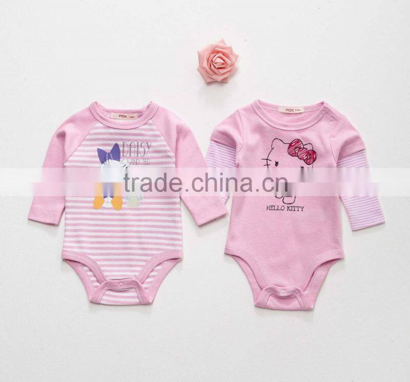 baby rompers babysuit with front print