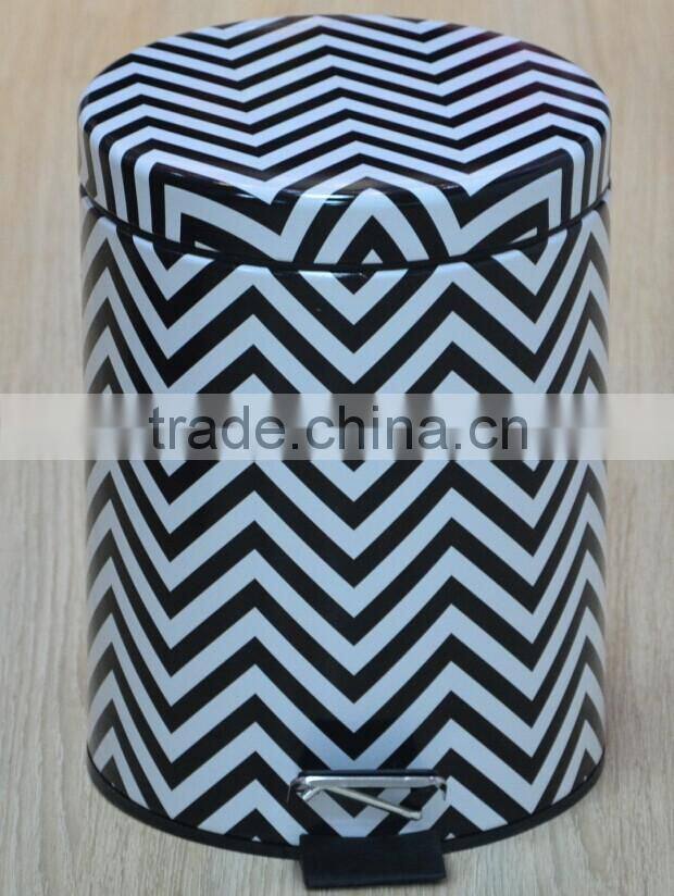 eco friendly flower printing garbage bin garbage can trash can