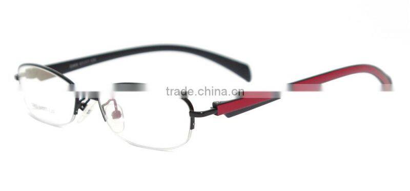 Metal half-rim women eyewear optical frame korean wholesale in china