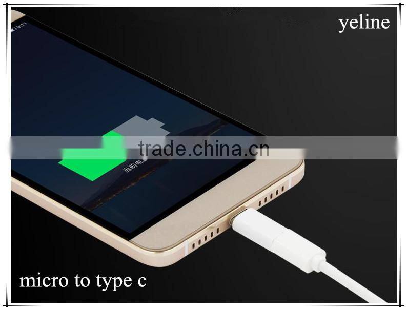Hot plug micro usb to type c plastic adapter connector