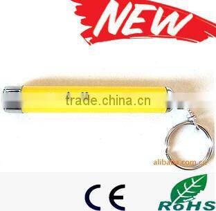 2015 new LED projector Keychain Mini Flashlight Torch, indoor solar power lights