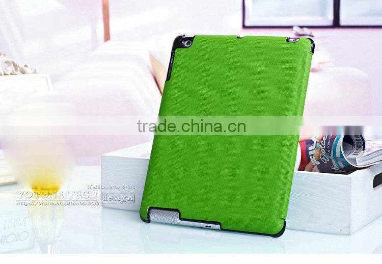 Hot New Promotional 4 Shapes Stand Design Magnetic PU Leather Crash-Proof Protective Case Cover for Ipad 2 3 4