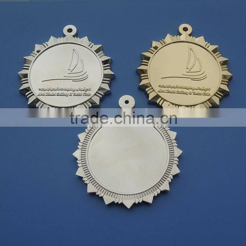 Antique silver blank metal medal medallion