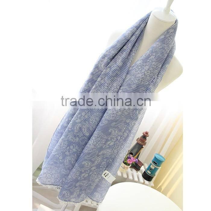 Leisure Paisley Pattern Lace Brim Women's Multifunctional Pashmina Shawl