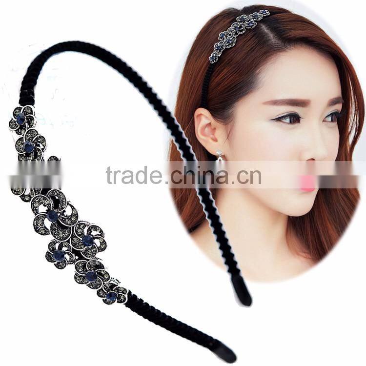 Classical Mexican butterfly orchid flower crystal rhinestone headband Hair Band ,Hair Clasp