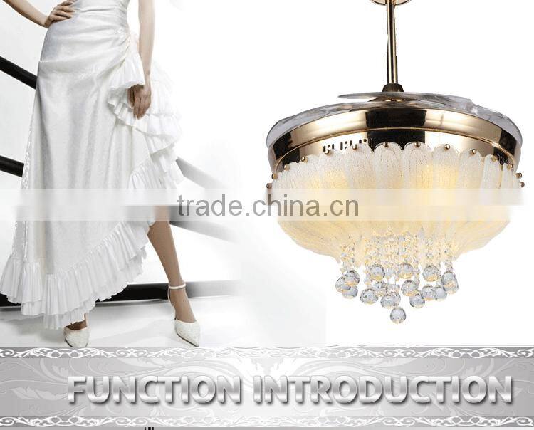 Handmade Crystal Lamp Shade Ceiling Fan