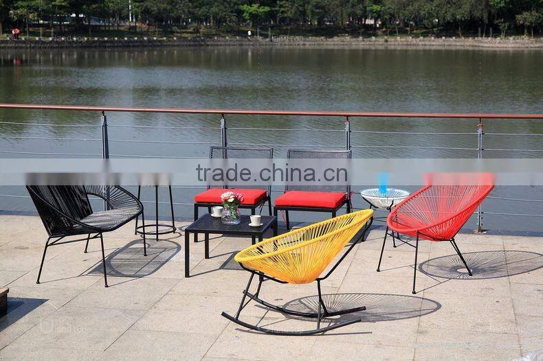 Modern Design Oversize Moon Chair Outdoor Rattan Wicker Garden Rocking Chair