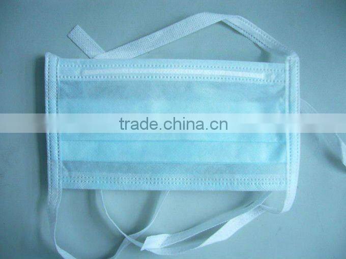Disposable non woven face mask for medical and surgical