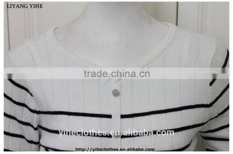 Simple knitting wear women cotton spring sweater pullover