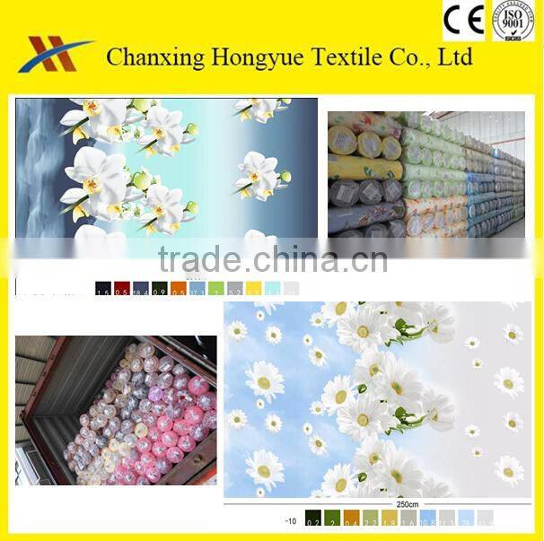 3D textile fabric Polyester printed bedsheet fabric with double folded packing from changxing factory