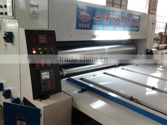 Two color printing rotary die-cutting machine for cartons