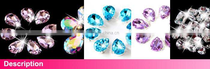 Top quality Crystal rhinestones with claw setting for garment accessories