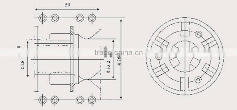 630A round silver electrical tulip contact for vacuum circuit breaker