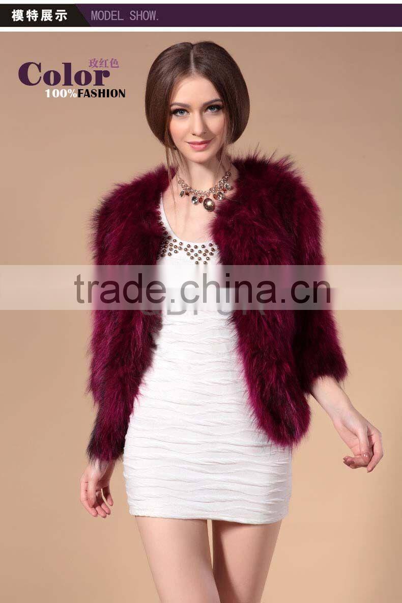 QD29363 4 Colour Korea Style Raccoon Fur Jacket From China