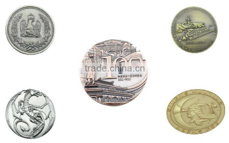 High Quality Custom Engraved Metal Silver Eagle Coin